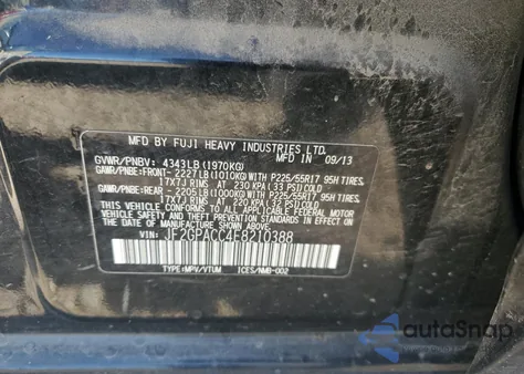 2014 Subaru Xv Crosstrek 2.0 Premium from USA, damaged, VIN JF2GPACC4E8210388